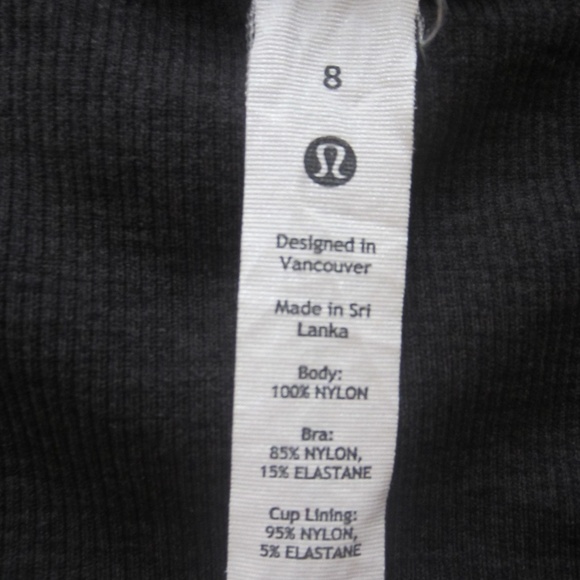Lululemon Ebb to Street Long Sleeve Shirt in Black / Graphite Grey—Size 8 - Picture 5 of 5
